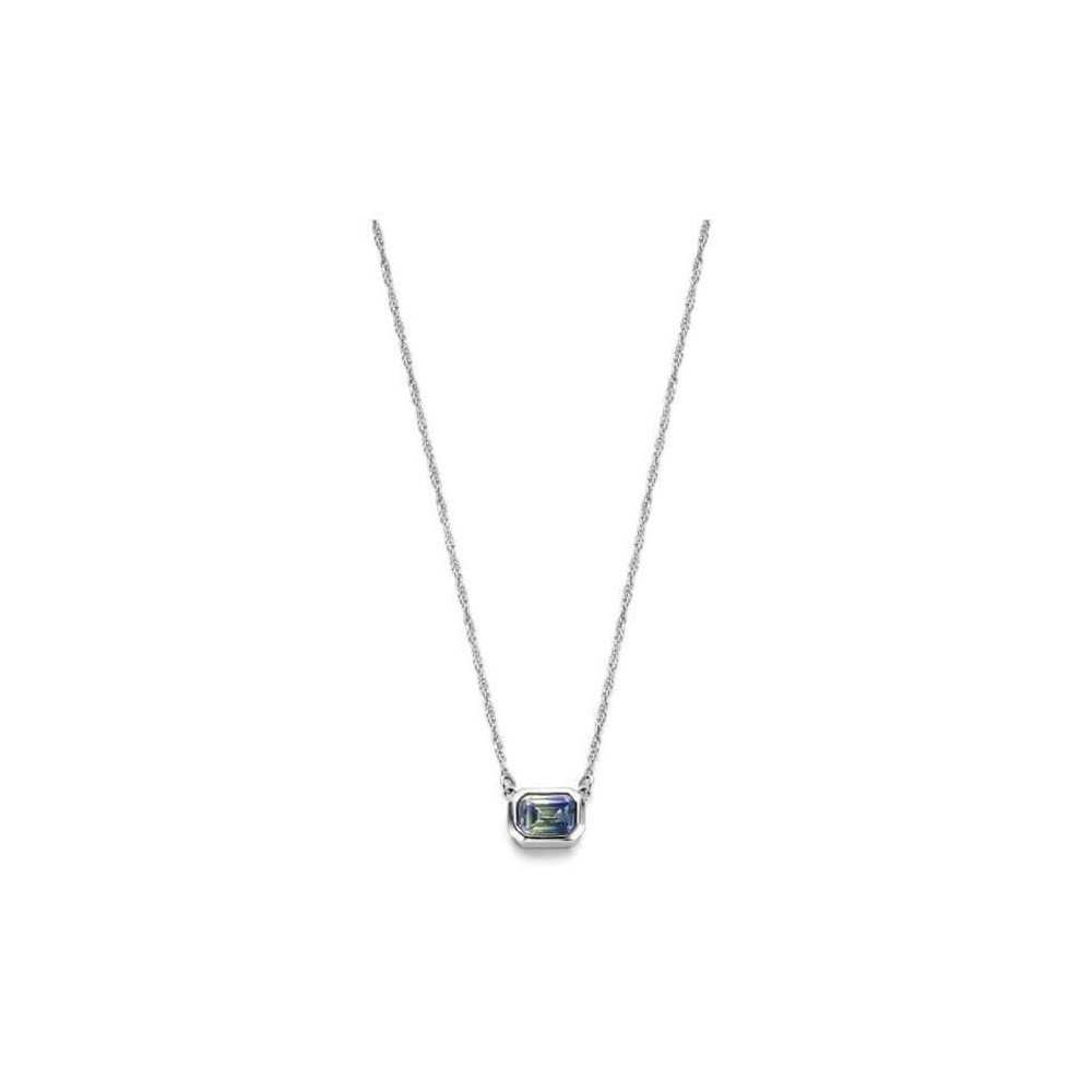 Victoria Silver-Colored Stone Necklace