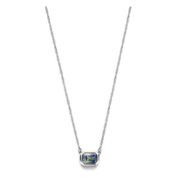 Victoria Silver-Colored Stone Necklace