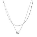 Victoria Silver-colored stone necklace set