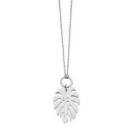 Victoria Silver Leaf Pattern Necklace
