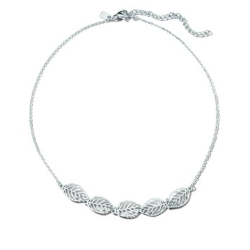 Victoria Silver Leaf Pattern Necklace