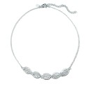 Victoria Silver Leaf Pattern Necklace