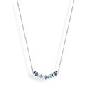 Victoria Silver Colored Necklace with Colorful Stones