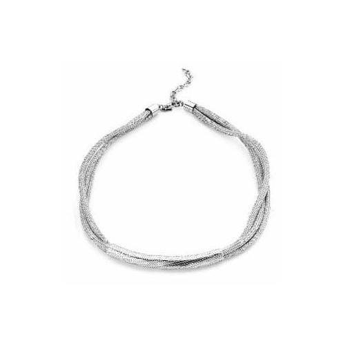 Victoria Silver-colored thick mesh necklace