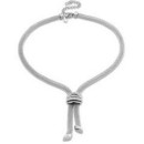 Victoria Silver color thick mesh necklace