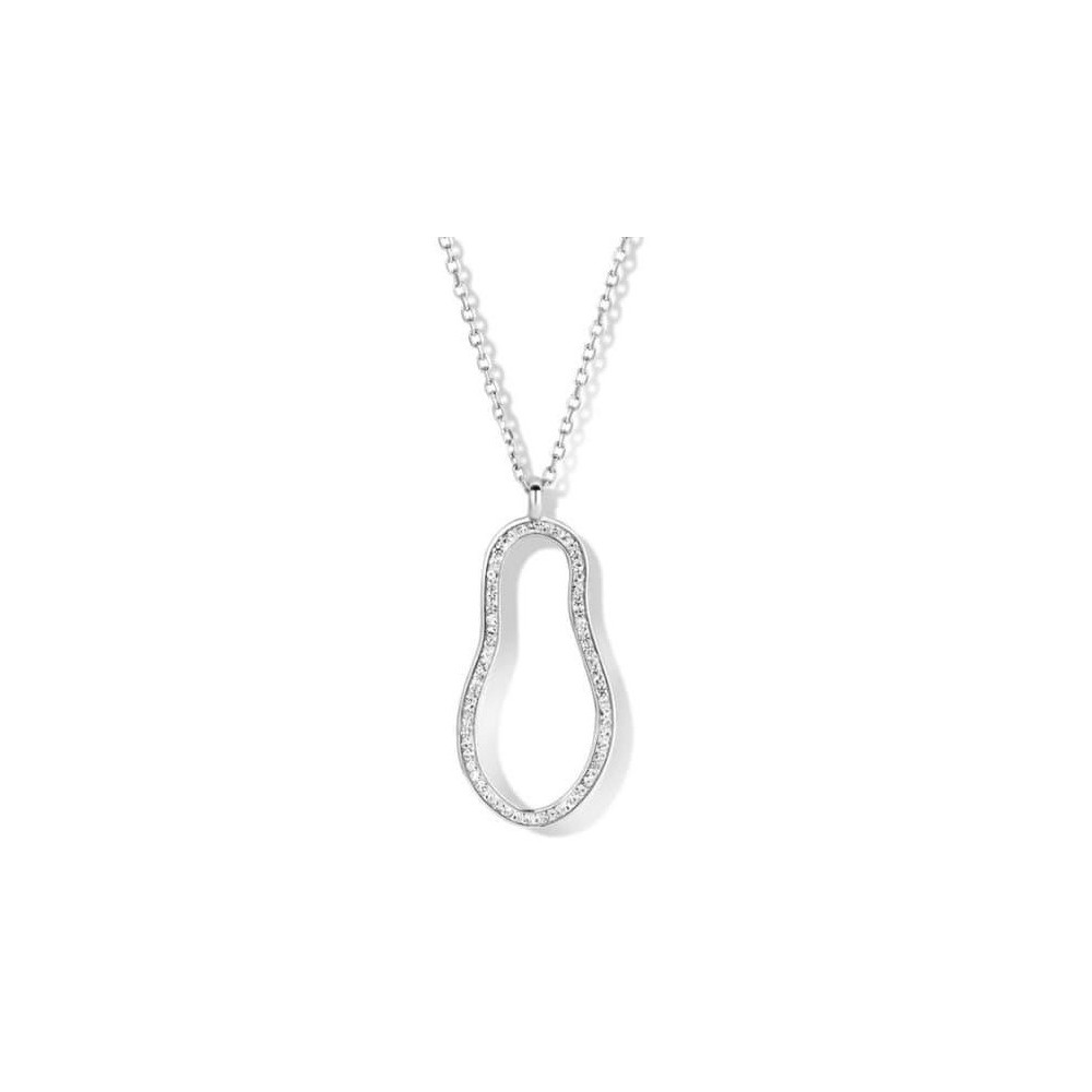 Victoria White Stone Silver-Colored Necklace