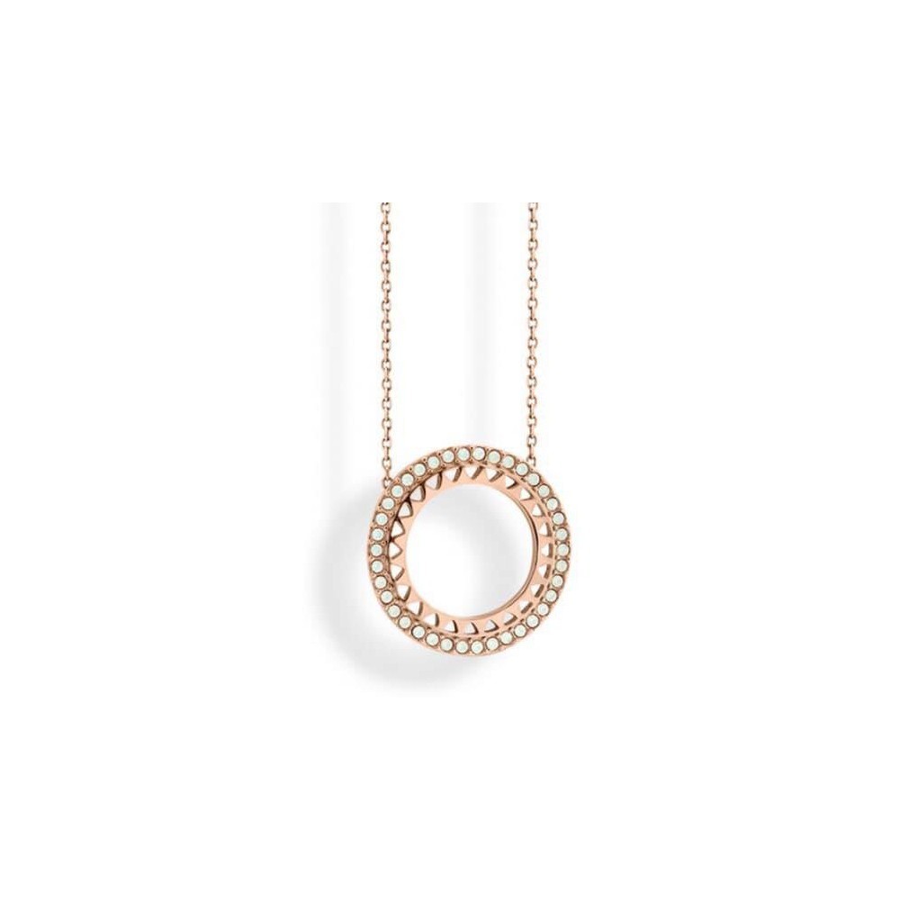 Victoria White Stone Rose Gold Necklace