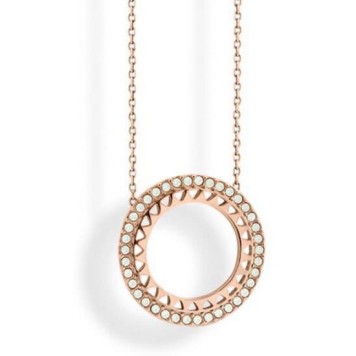 Victoria White Stone Rose Gold Necklace