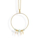 Victoria Beaded Gold-Colored Necklace