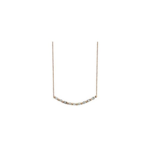 Victoria Rose gold colored white pearl necklace