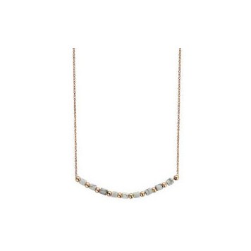 Victoria Rose gold colored white pearl necklace