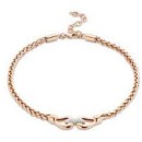 Victoria Rose gold color with white stone necklace