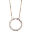 Victoria Rose gold-colored white stone necklace