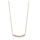 Victoria Rose gold colored necklace with white stones