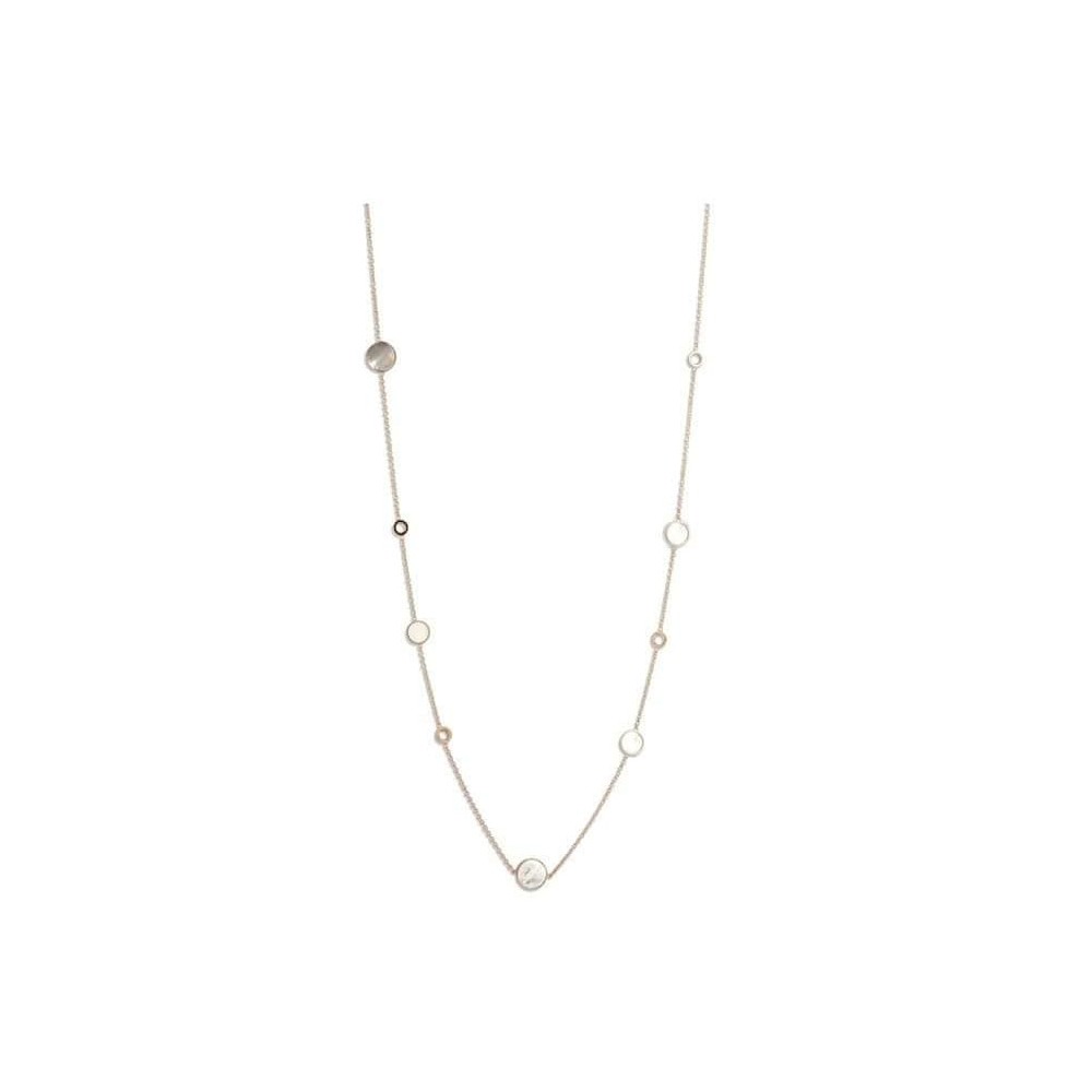 Victoria Rose gold color white patterned necklace