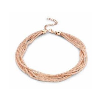 Victoria Rose Gold-Colored Stone Necklace