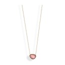 Victoria Rose gold-colored necklace with pink stones