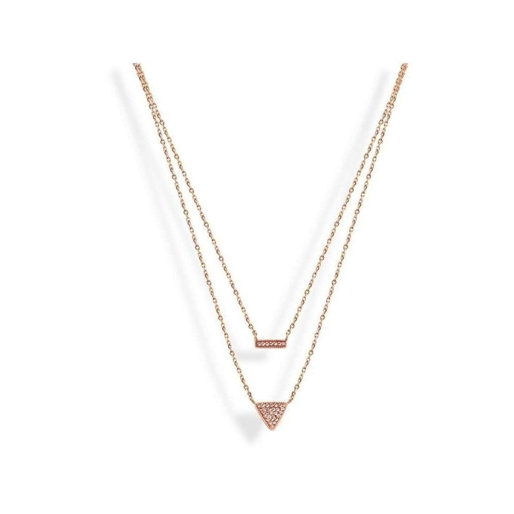 Victoria Rose gold pink stone necklace