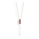 Victoria Rose gold-colored pink stone necklace