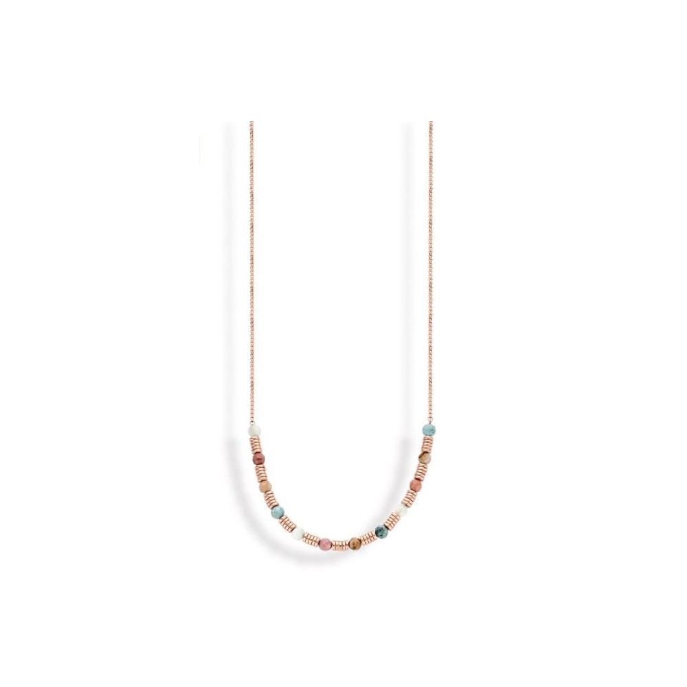 Victoria Rose gold colored bead necklace