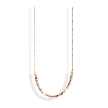 Victoria Rose gold colored bead necklace