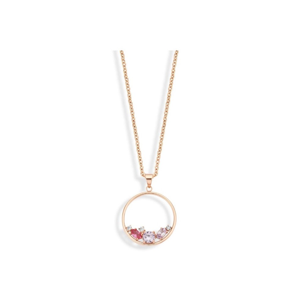 Victoria Rose gold colored gemstone necklace