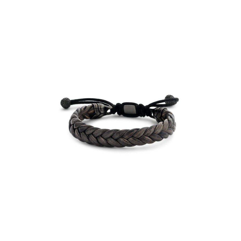 Victoria men's brown leather bracelet