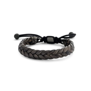 Victoria men's brown leather bracelet