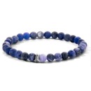 Victoria Men's Blue Beaded Stretch Bracelet
