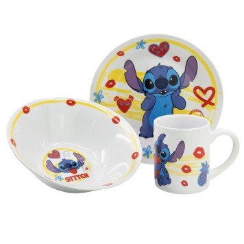 Disney Lilo and Stitch Heart porcelain tableware in gift box II. class