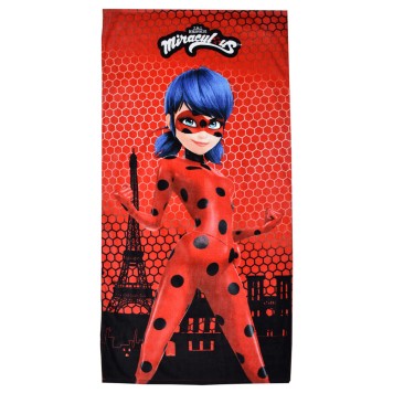 Miraculous Ladybug Paris bath towel, beach towel 70x140cm II. class