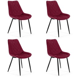 4x KRZESŁO SJ.0488 BURGUND