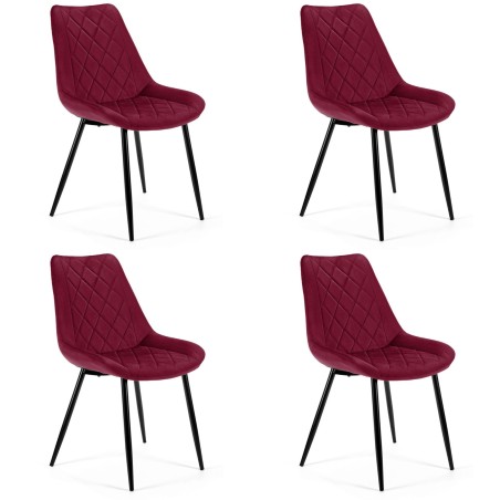 4x KRZESŁO SJ.0488 BURGUND