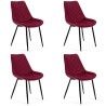 4x KRZESŁO SJ.0488 BURGUND