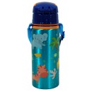 Jungle Jungle, Animal aluminum bottle with carabiner 600 ml