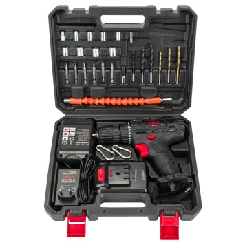 Wkrętarka AKUMULATOROWA Wiertarka LCD 2x Aku 20V Red Technic RTWA0033