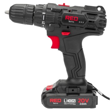 Wkrętarka AKUMULATOROWA Wiertarka LCD 2x Aku 20V Red Technic RTWA0033