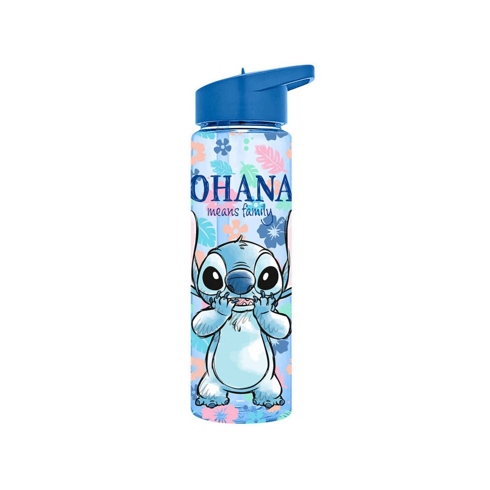 Disney Lilo and Stitch Ohana plastic straw bottle 600 ml