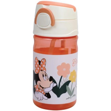 Disney Minnie  Floral plastic bottle with hook 350 ml