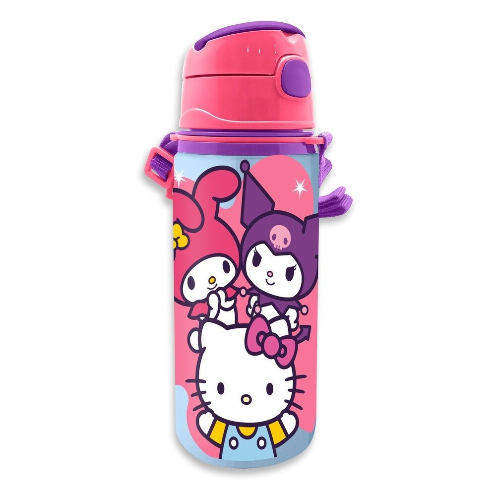 Hello Kitty aluminum bottle with hook 600 ml