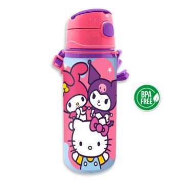 Hello Kitty aluminum bottle with hook 600 ml