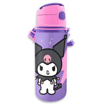Hello Kitty Kuromi aluminum straw bottle with carabiner 600 ml