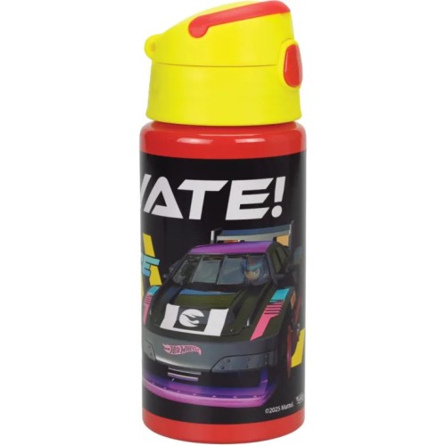 Hot Wheels Race aluminum bottle with hook 500 ml