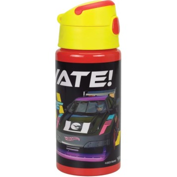 Hot Wheels Race aluminum bottle with hook 500 ml