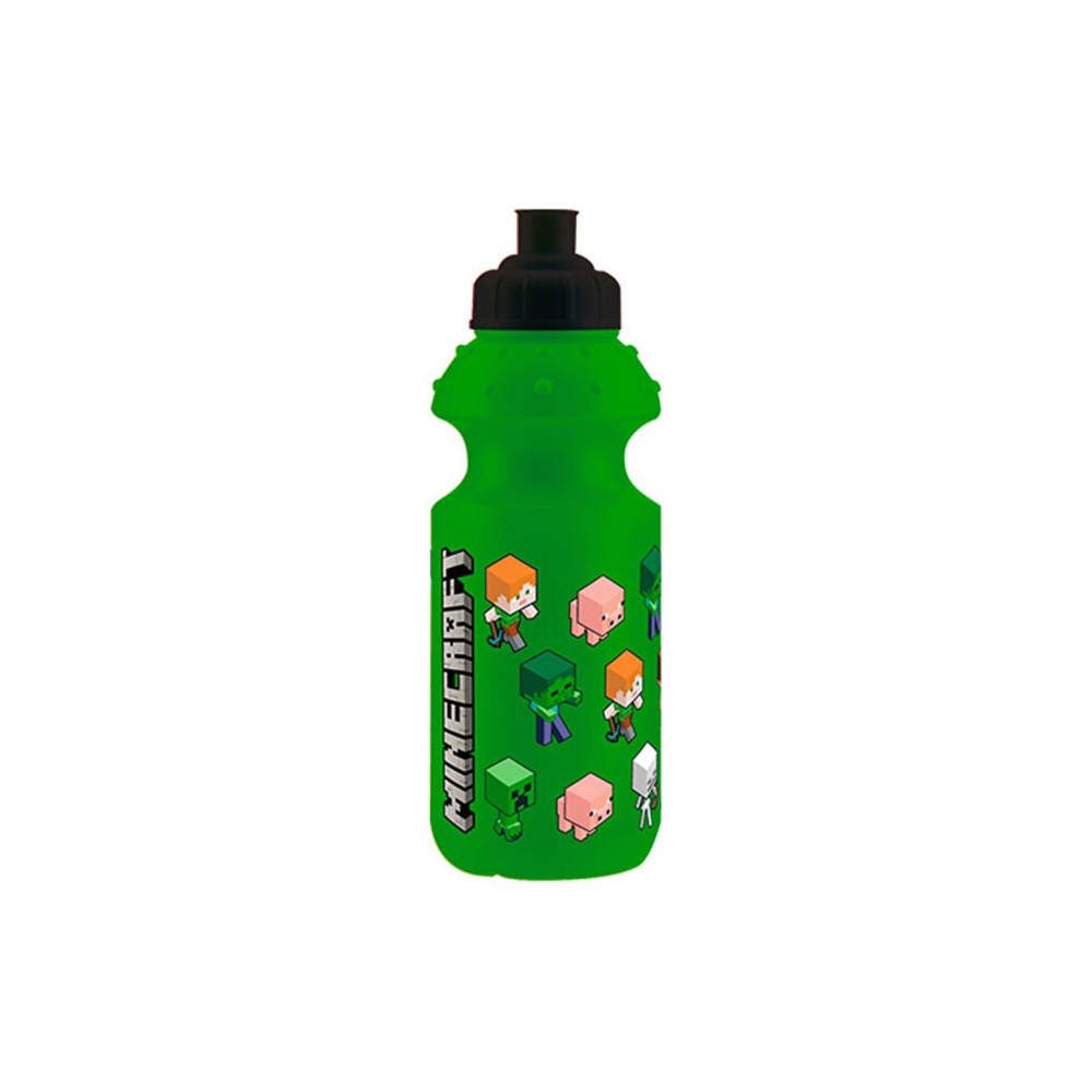 Minecraft Green plastic bottle, sports bottle 350 ml