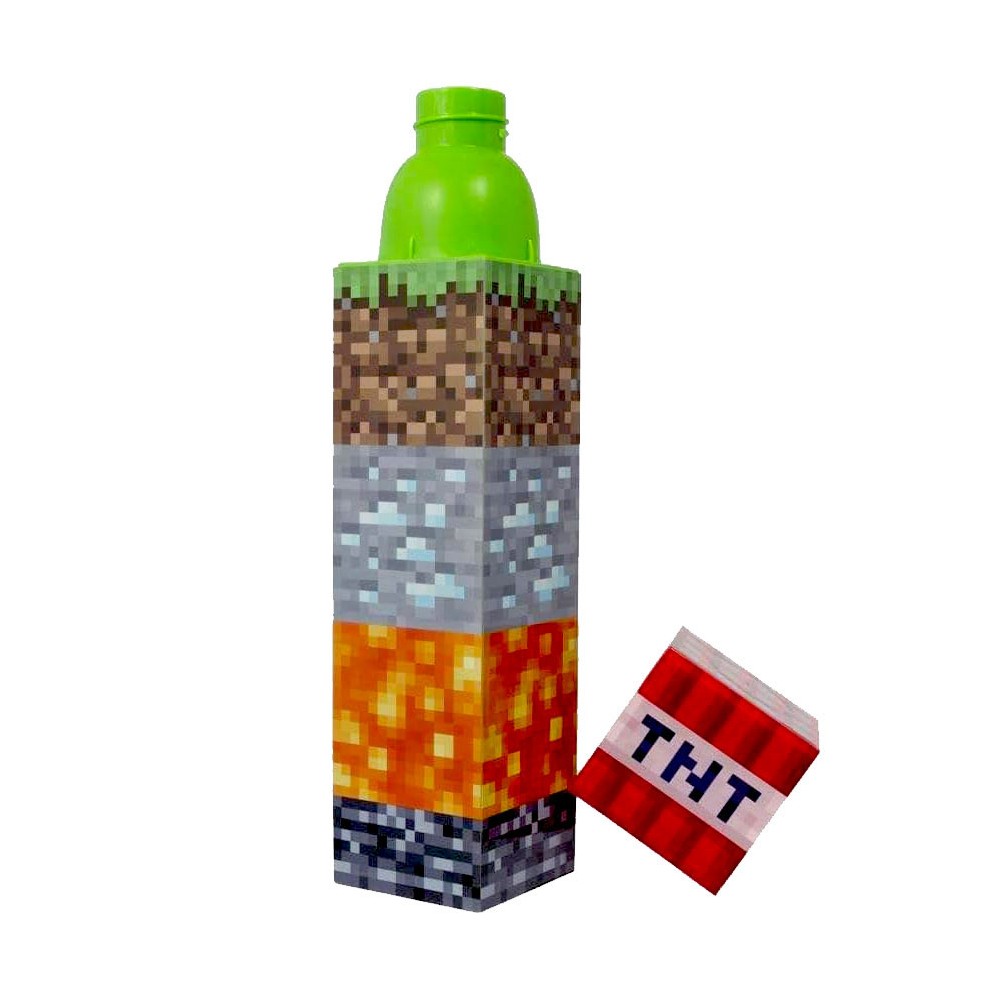 Minecraft TNT plastic bottle, sports bottle 650 ml