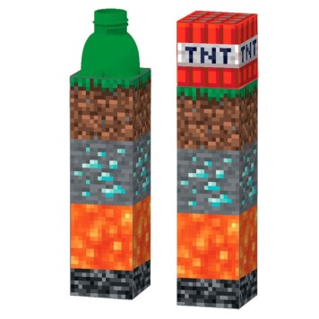 Minecraft TNT plastic bottle, sports bottle 650 ml