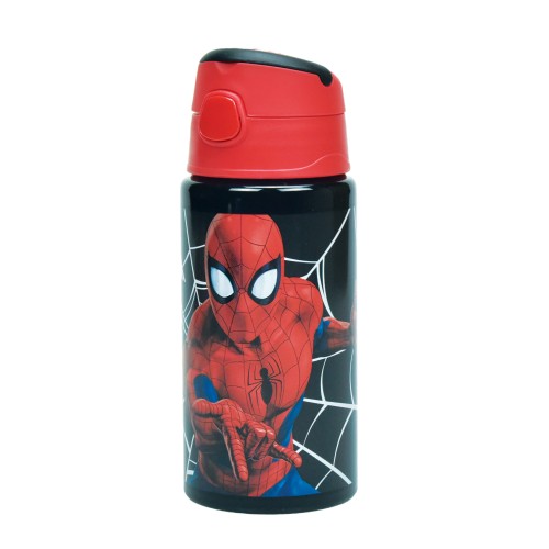 Spiderman Dark aluminum bottle with hook 500 ml