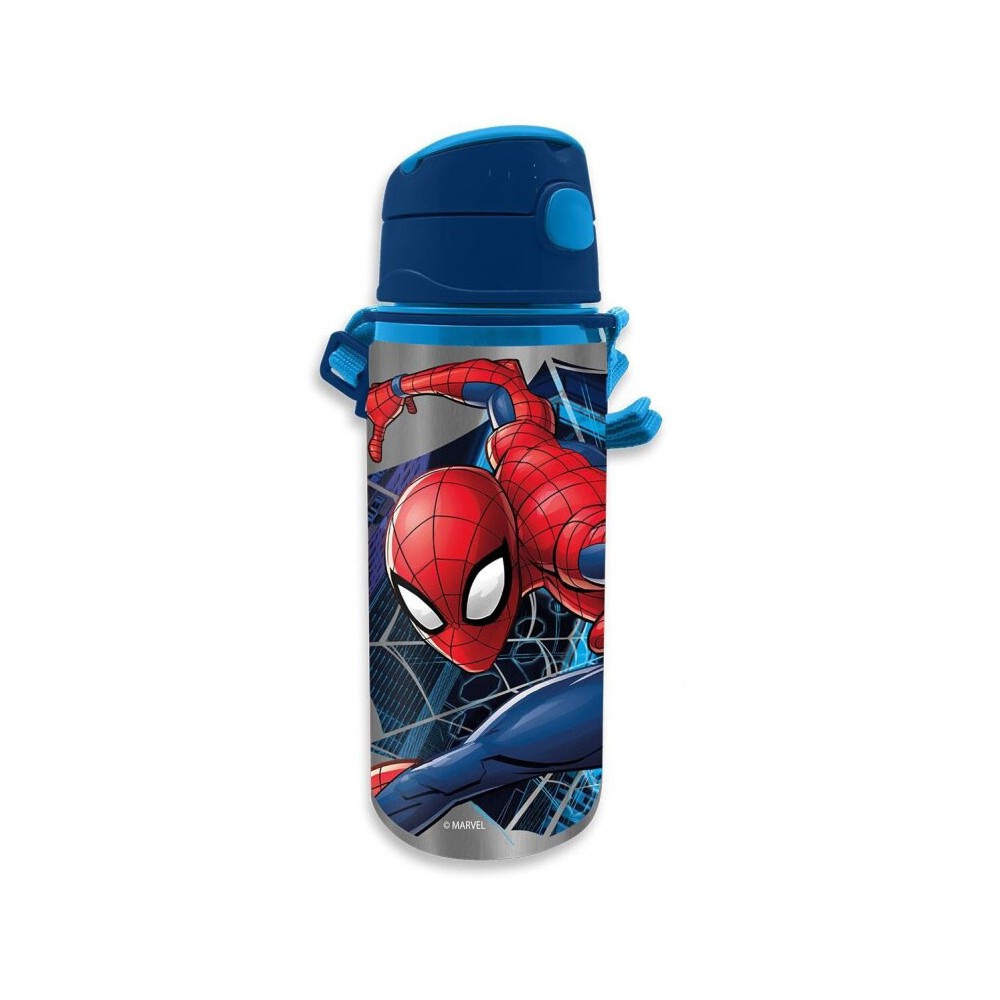 Spiderman Wall aluminum bottle with hook 600 ml