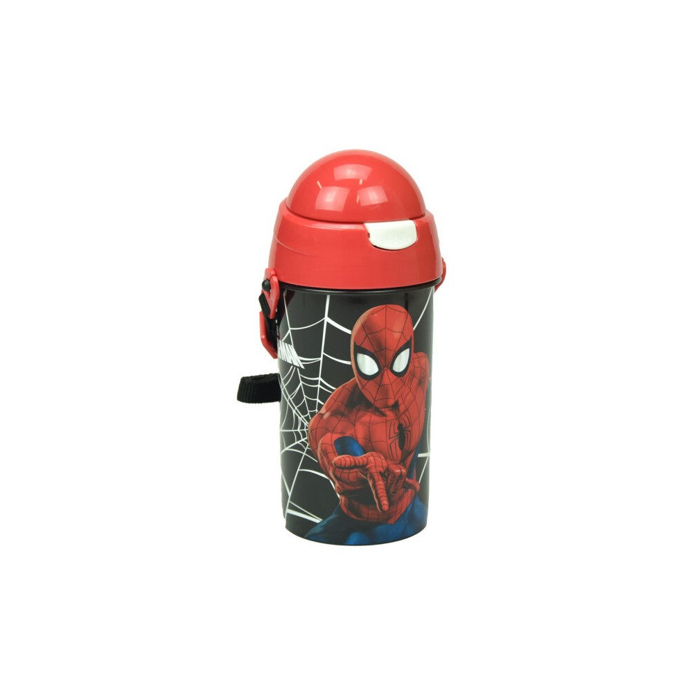 Spiderman Web bottle, sports bottle 500 ml